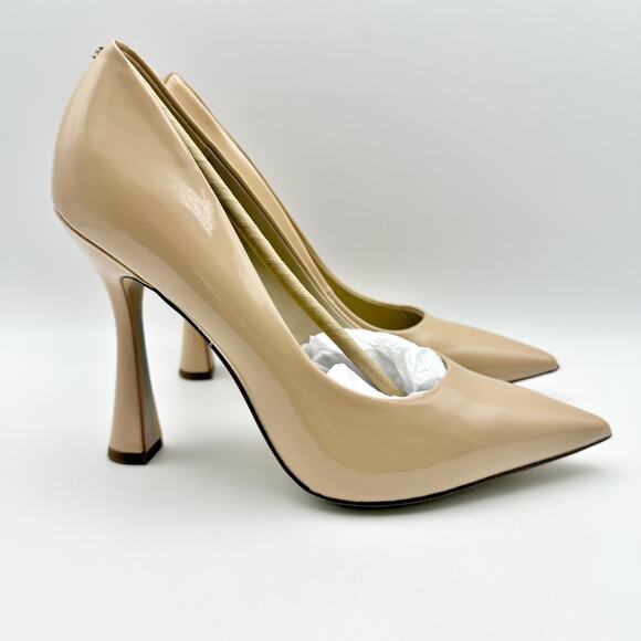 Sam Edelman Womens Antonia Pumps US 7.5 M EU 37.5 Beige Patent Leather NIB - Picture 4 of 13